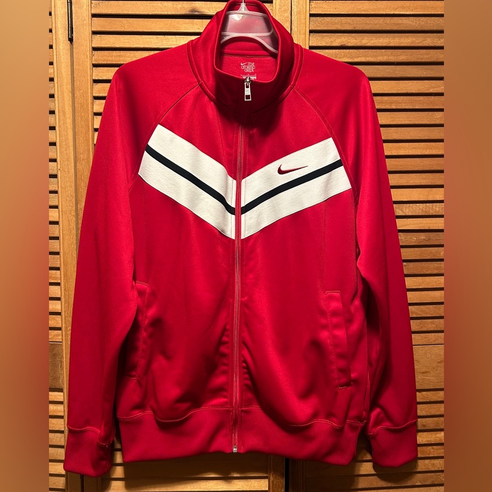 Nike Athletic Dept. Red with White and Black Chevron Jacket